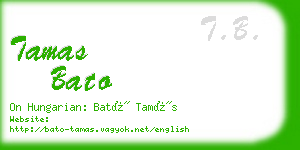 tamas bato business card